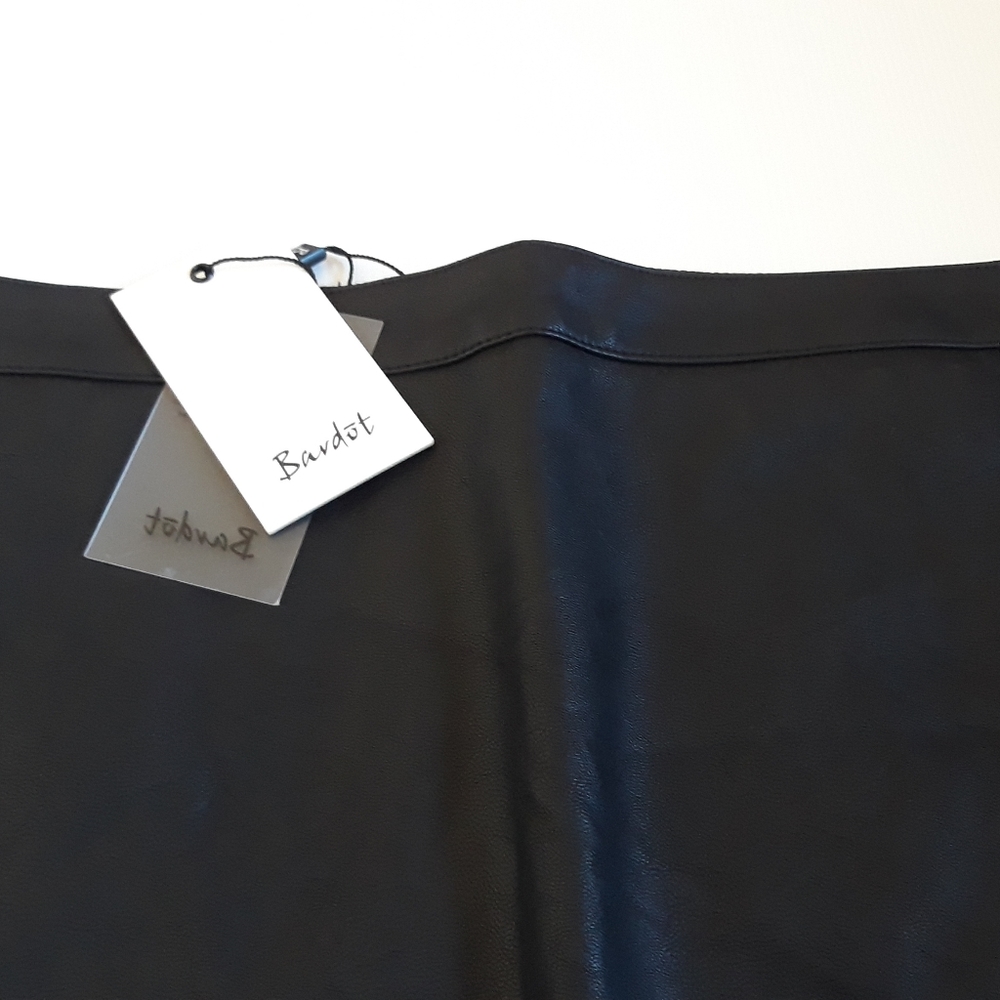 BARDOT ALESSIA BLACK VEGAN LEATHER SKIRT - Picture 9 of 11
